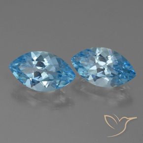 8.11 ct natürliche Himmerlblau Topas-Edelsteine, Marquise, VVS