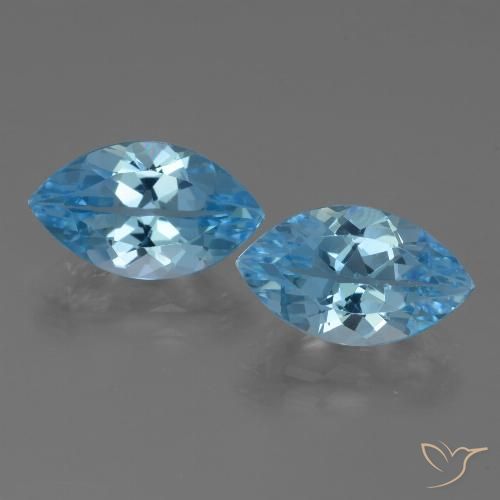 8.32ctw Natürlicher Swiss Blue Topas, Marquise, VVS-VS