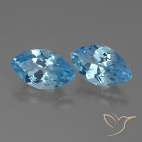 8.32 ct natürliche Swiss Blue Topas-Edelsteine, Marquise, VVS-VS