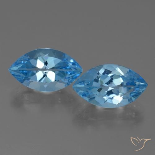 8.68ctw Natürlicher Swiss Blue Topas, Marquise, VVS