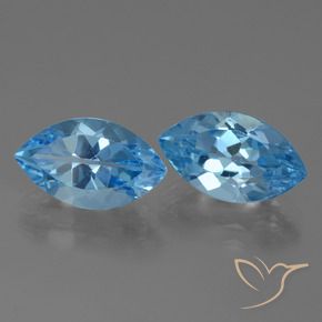 8.68 ct natürliche Swiss Blue Topas-Edelsteine, Marquise, VVS
