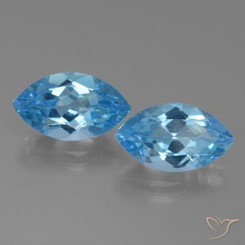 8.32ctw Natürlicher Swiss Blue Topas, Marquise, VVS-VS