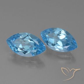 8.32 ct natürliche Swiss Blue Topas-Edelsteine, Marquise, VVS-VS