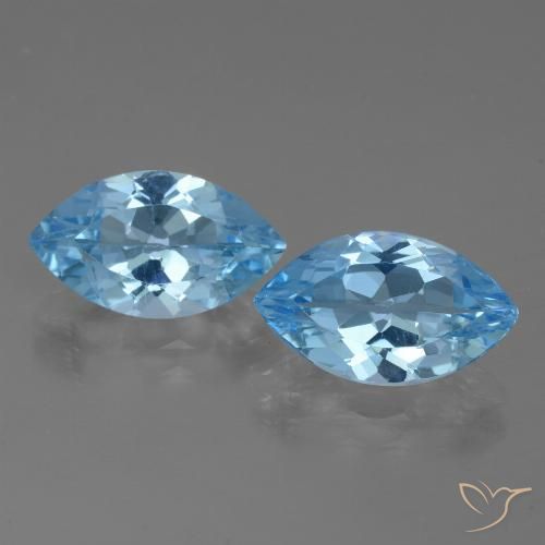 7.89ctw Natürlicher Himmerlblau Topas, Marquise, VVS-VS