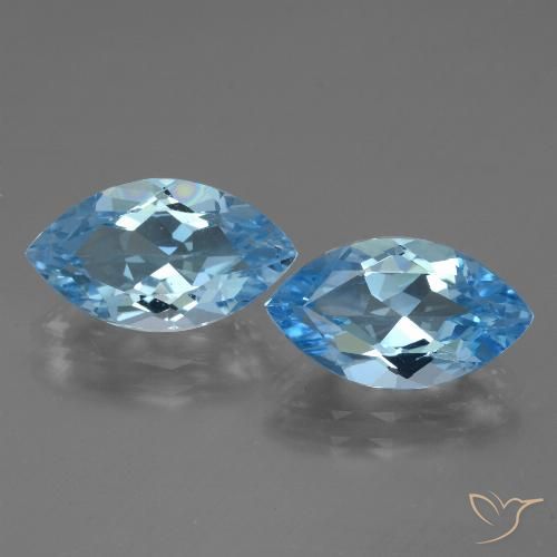 8.11ctw Natürlicher Himmerlblau Topas, Marquise, VVS