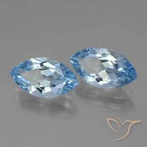 7.94 ct natürliche Swiss Blue Topas-Edelsteine, Marquise, VVS