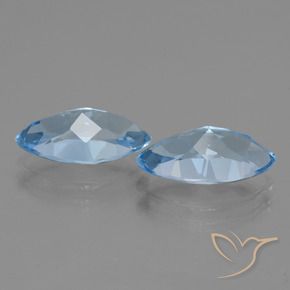7.94 ct natürliche Swiss Blue Topas-Edelsteine, Marquise, VVS