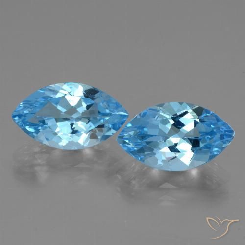 8.11ctw Natürlicher Swiss Blue Topas, Marquise, VVS