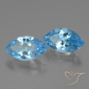 8.11 ct natürliche Swiss Blue Topas-Edelsteine, Marquise, VVS