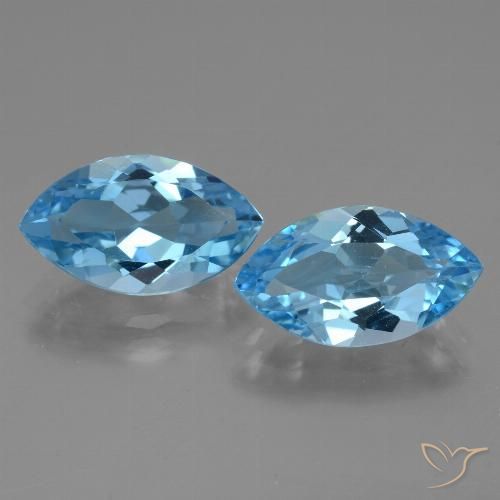 8.22ctw Natürlicher Swiss Blue Topas, Marquise, VVS