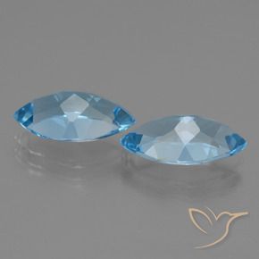 8.22 ct natürliche Swiss Blue Topas-Edelsteine, Marquise, VVS