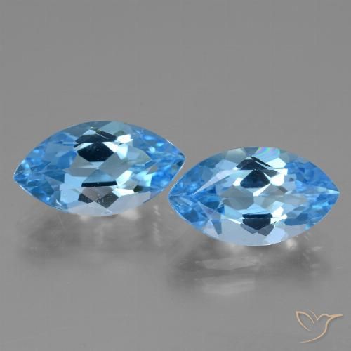 8.28ctw Natürlicher Swiss Blue Topas, Marquise, VVS