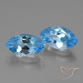8.28 ct natürliche Swiss Blue Topas-Edelsteine, Marquise, VVS