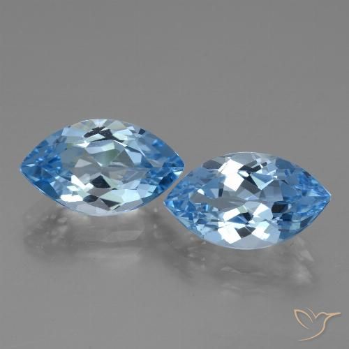 8.42ctw Natürlicher Swiss Blue Topas, Marquise, VVS