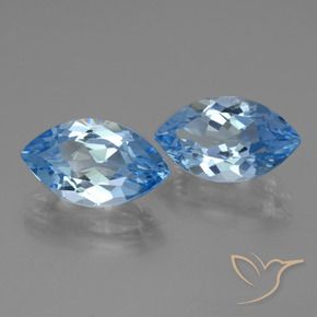 8.42 ct natürliche Swiss Blue Topas-Edelsteine, Marquise, VVS