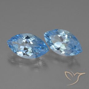 8.14 ct natürliche Swiss Blue Topas-Edelsteine, Marquise, VVS