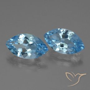 7.63 ct natürliche Himmerlblau Topas-Edelsteine, Marquise, VVS