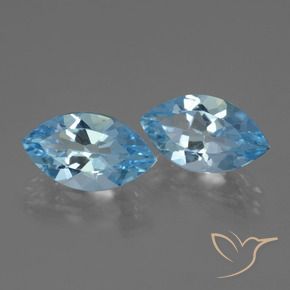 7.54 ct natürliche Himmerlblau Topas-Edelsteine, Marquise, VVS