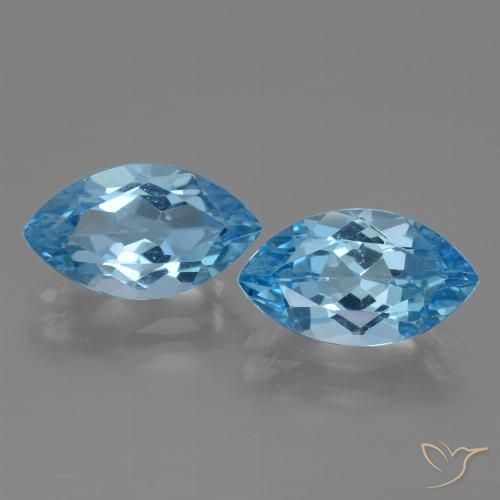 8.25ctw Natürlicher Swiss Blue Topas, Marquise, VVS-VS