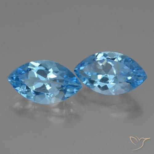 8.00 ct natürliche Swiss Blue Topas-Edelsteine, Marquise, VVS-VS