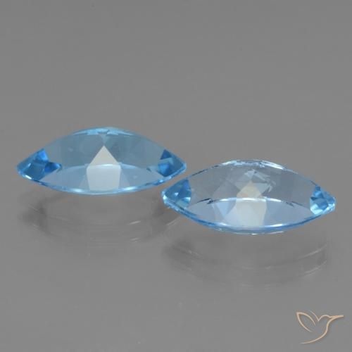 8.00 ct natürliche Swiss Blue Topas-Edelsteine, Marquise, VVS-VS