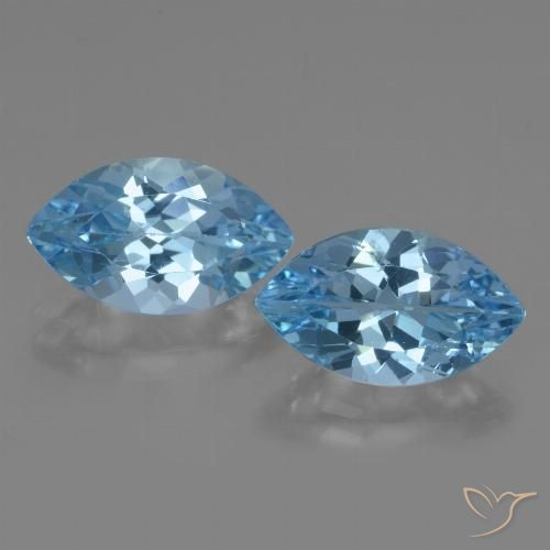 8.42ctw Natürlicher Swiss Blue Topas, Marquise, VS