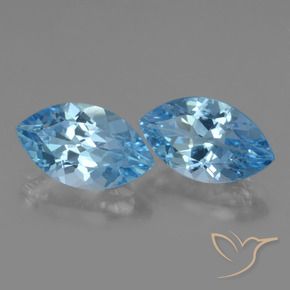 8.42 ct natürliche Swiss Blue Topas-Edelsteine, Marquise, VS