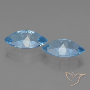 8.42 ct natürliche Swiss Blue Topas-Edelsteine, Marquise, VS