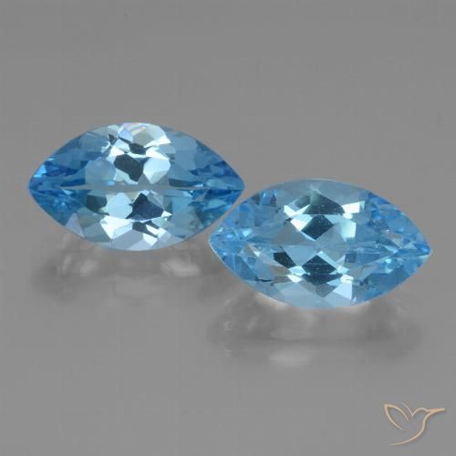 8.58ctw Natürlicher Swiss Blue Topas, Marquise, VVS-VS