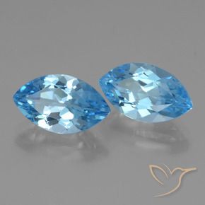 8.58 ct natürliche Swiss Blue Topas-Edelsteine, Marquise, VVS-VS