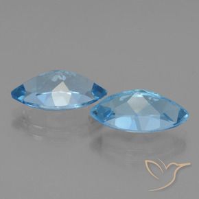 8.58 ct natürliche Swiss Blue Topas-Edelsteine, Marquise, VVS-VS