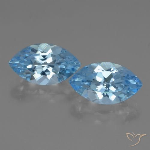 8.10ctw Natürlicher Himmerlblau Topas, Marquise, VVS