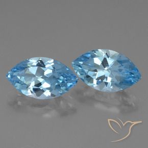 8.04 ct natürliche Swiss Blue Topas-Edelsteine, Marquise, VVS-VS