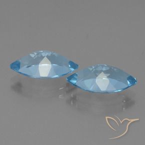 7.83 ct natürliche Himmerlblau Topas-Edelsteine, Marquise, VVS