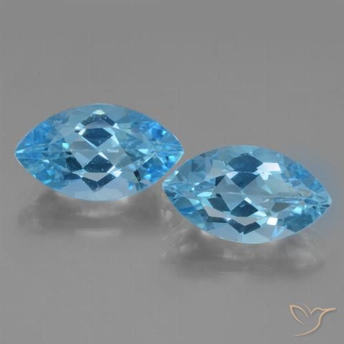 8.36ctw Natürlicher Swiss Blue Topas, Marquise, VVS
