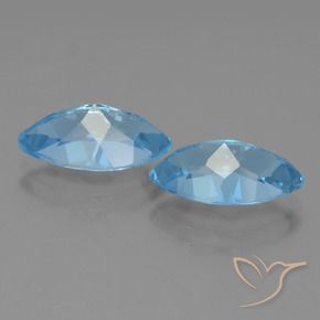 8.36 ct natürliche Swiss Blue Topas-Edelsteine, Marquise, VVS