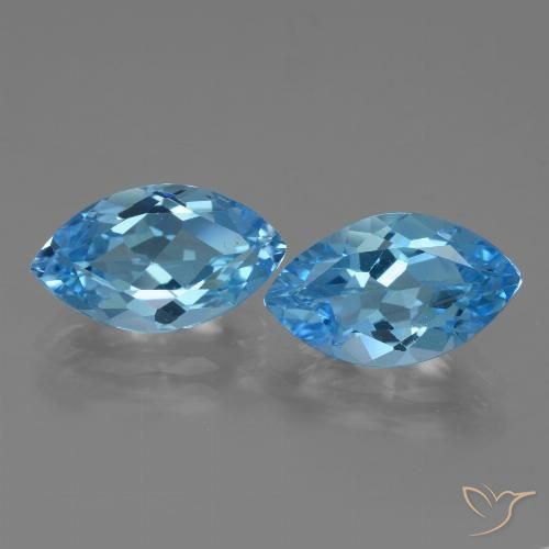 8.43ctw Natürlicher Swiss Blue Topas, Marquise, VVS