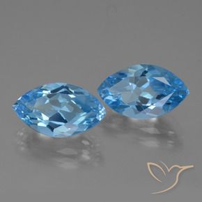 8.43 ct natürliche Swiss Blue Topas-Edelsteine, Marquise, VVS