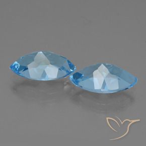 8.43 ct natürliche Swiss Blue Topas-Edelsteine, Marquise, VVS