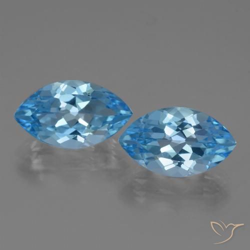 8.63ctw Natürlicher Swiss Blue Topas, Marquise, VVS