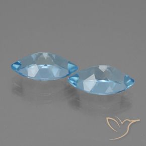 8.63 ct natürliche Swiss Blue Topas-Edelsteine, Marquise, VVS
