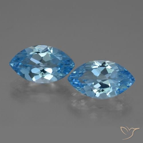 7.88ctw Natürlicher Swiss Blue Topas, Marquise, VVS