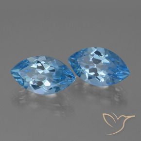 8.21 ct natürliche Swiss Blue Topas-Edelsteine, Marquise, VVS