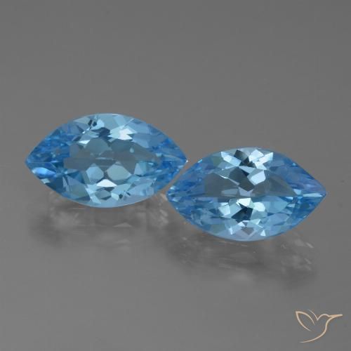 7.40ctw Natürlicher Swiss Blue Topas, Marquise, VVS
