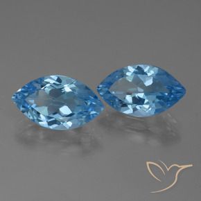 7.40 ct natürliche Swiss Blue Topas-Edelsteine, Marquise, VVS