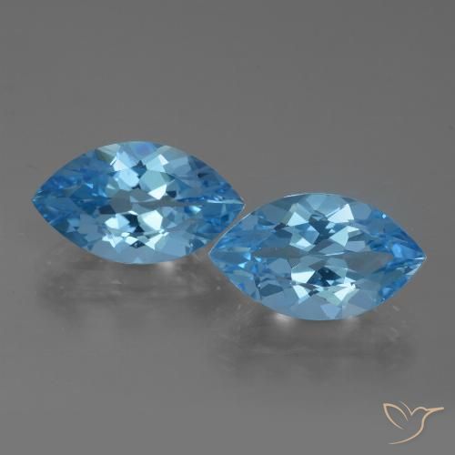 8.33ctw Natürlicher Swiss Blue Topas, Marquise, VVS