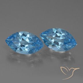 8.33 ct natürliche Swiss Blue Topas-Edelsteine, Marquise, VVS