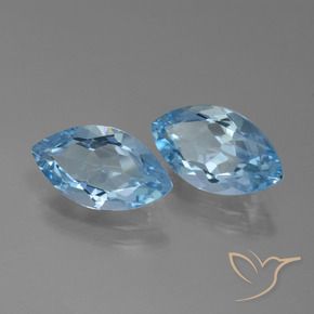 7.79 ct natürliche Himmerlblau Topas-Edelsteine, Marquise, VVS