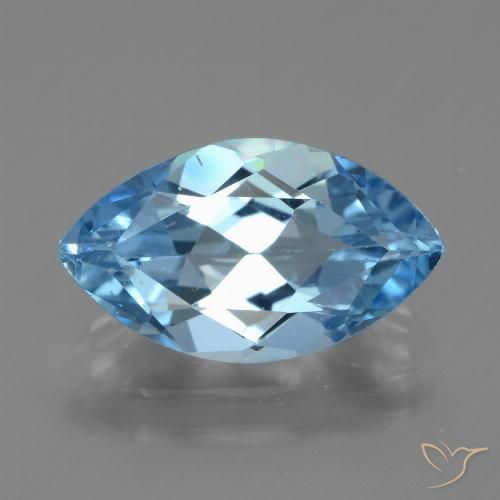 3.64ct Natürlicher Swiss Blue Topas, Marquise, VS