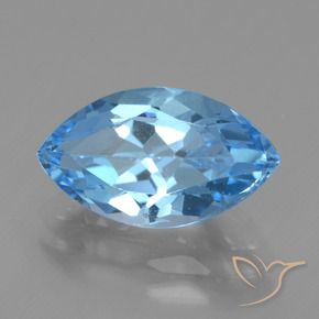 9,17 ctw natürlicher Swiss Blue Topas, Marquise, VVS-VS